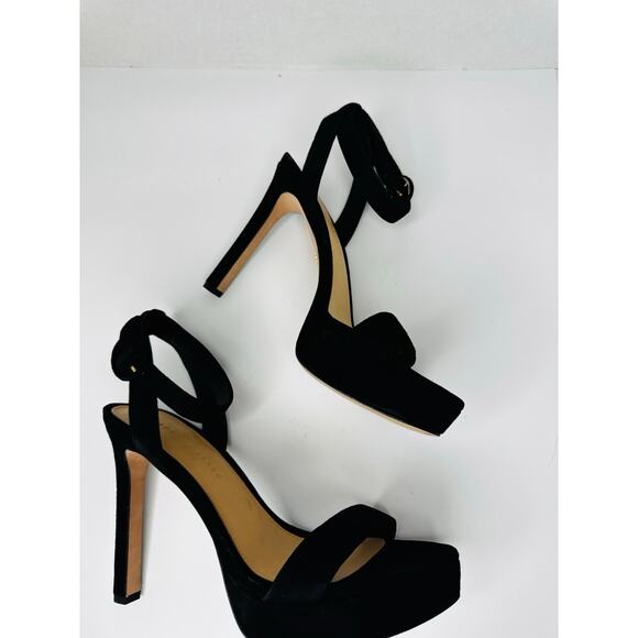 Veronica Beard black suede Darcelle Ankle Strap Stiletto Sandal (Women) 8.5 - Picture 9 of 11